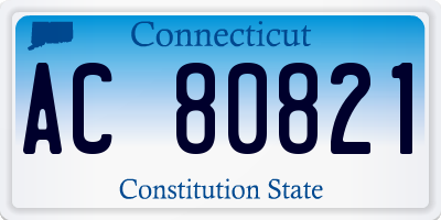 CT license plate AC80821
