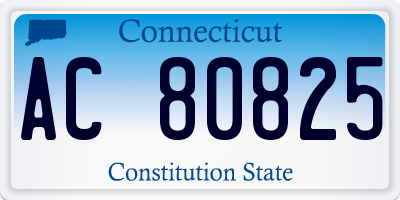 CT license plate AC80825