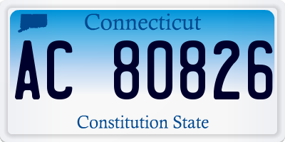 CT license plate AC80826