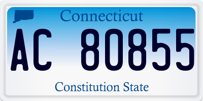 CT license plate AC80855