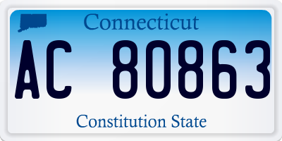 CT license plate AC80863