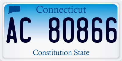 CT license plate AC80866