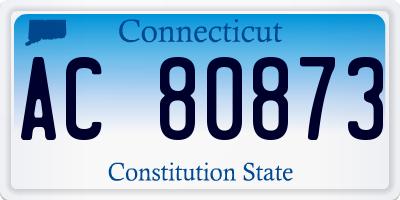 CT license plate AC80873