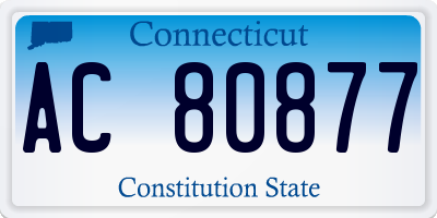 CT license plate AC80877