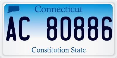 CT license plate AC80886