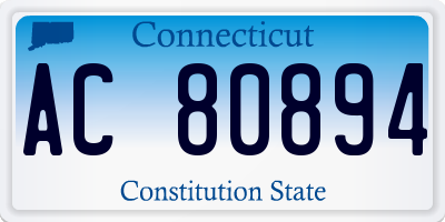 CT license plate AC80894