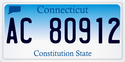 CT license plate AC80912