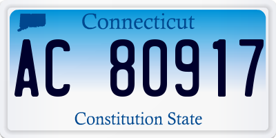 CT license plate AC80917