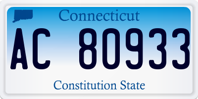CT license plate AC80933
