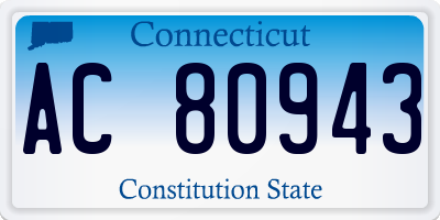 CT license plate AC80943