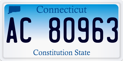 CT license plate AC80963