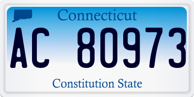 CT license plate AC80973