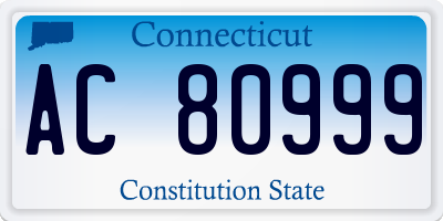 CT license plate AC80999