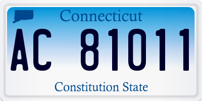 CT license plate AC81011