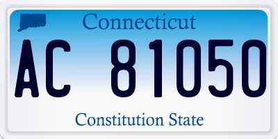 CT license plate AC81050
