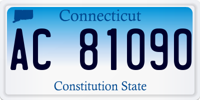 CT license plate AC81090