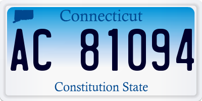 CT license plate AC81094