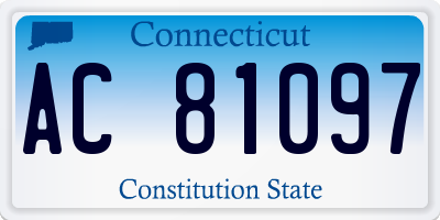 CT license plate AC81097