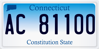 CT license plate AC81100