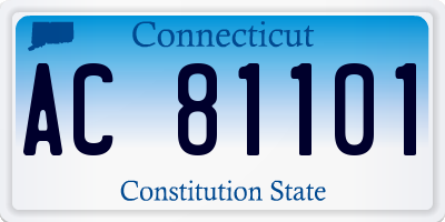 CT license plate AC81101