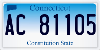 CT license plate AC81105