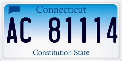 CT license plate AC81114