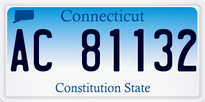 CT license plate AC81132