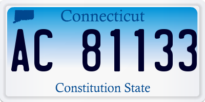CT license plate AC81133