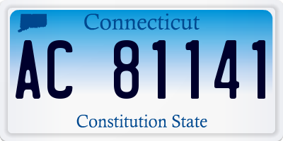 CT license plate AC81141
