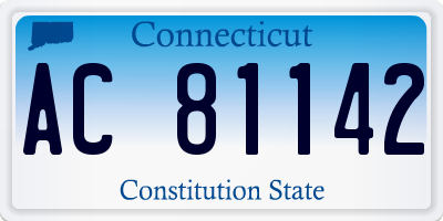 CT license plate AC81142