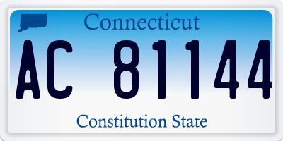 CT license plate AC81144