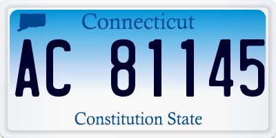 CT license plate AC81145