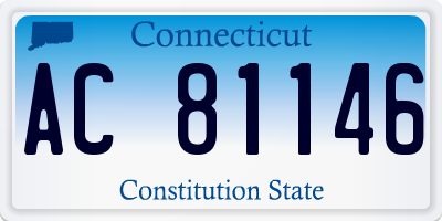 CT license plate AC81146