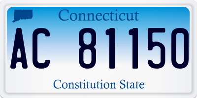 CT license plate AC81150
