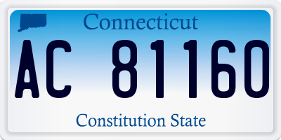 CT license plate AC81160
