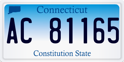 CT license plate AC81165