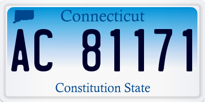 CT license plate AC81171