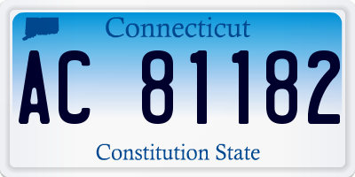 CT license plate AC81182