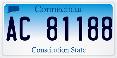 CT license plate AC81188
