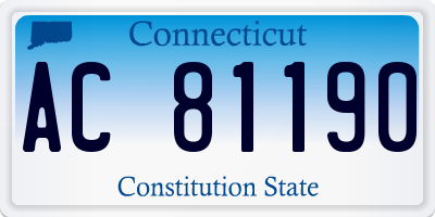 CT license plate AC81190