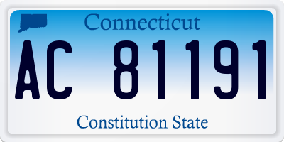 CT license plate AC81191
