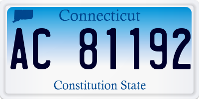 CT license plate AC81192
