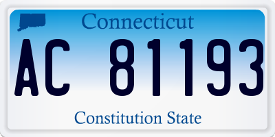 CT license plate AC81193