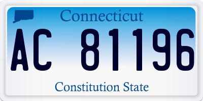 CT license plate AC81196