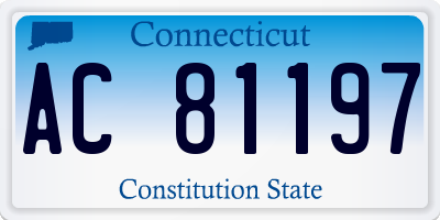 CT license plate AC81197