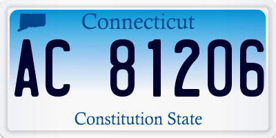 CT license plate AC81206