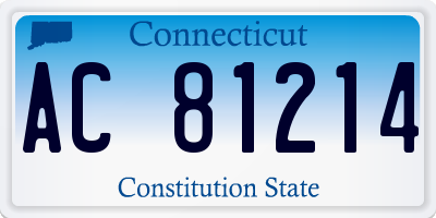 CT license plate AC81214
