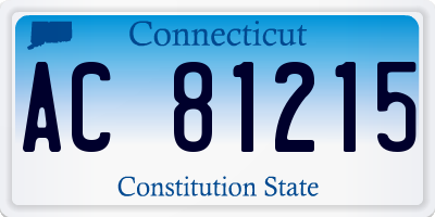 CT license plate AC81215