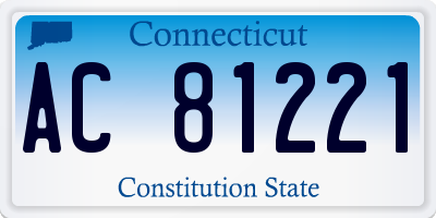 CT license plate AC81221