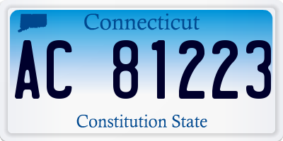 CT license plate AC81223